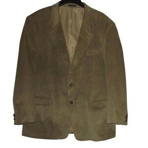 Monstieur Adolfo Blazer Mens 48L Brown 2-Button single breasted jacket